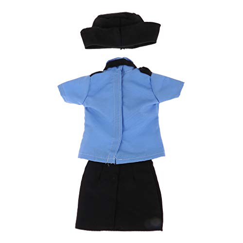 perfeclan Traje de Uniforme de Trabajo de Muñeca BJD 1/3, Ropa de Mujer Policía Y Corbata de Gorra para La Noche Lolita para Muñeca , Ropa de Fiesta de C