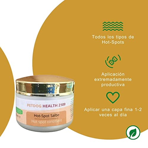 Peticare bálsamo de Cuidado para Hot-Spot para Perros - Cuida la Piel de Todo Tipo de Hot-Spots, Eczema, Alivia el picor, lamer, ungüento de Cuidado eficaz - petDog Health 2109