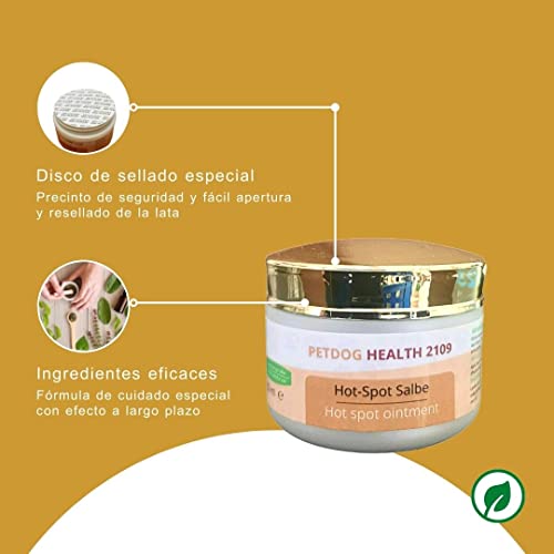 Peticare bálsamo de Cuidado para Hot-Spot para Perros - Cuida la Piel de Todo Tipo de Hot-Spots, Eczema, Alivia el picor, lamer, ungüento de Cuidado eficaz - petDog Health 2109