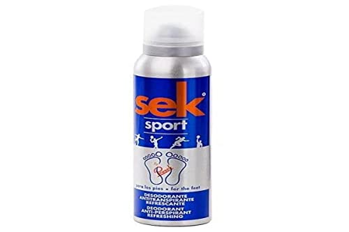 Peusek SEK Sport, 3 en 1, Loción Desodorante, Antitranspirante y Refrescante para pies, Spray 150 ml