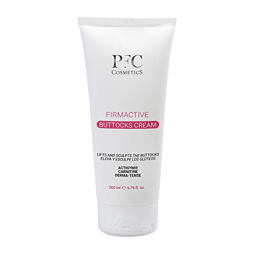 PFC Cosmetics - Crema Reafirmante para Gluteos Firmactive Buttocks Cream 200ml con Derma Tense Actigym® Manteca de Karité Aceite de oliva Cafeina Carnitina Té Verde para el Cuidado Corporal.