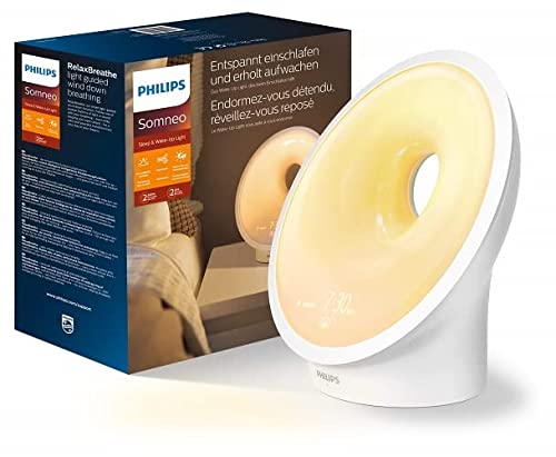 Philips Wake-up Light HF3651/01 Despertador de luz natural, múltiples luces y sonidos, luz de medianoche y radio FM, con cargador móvil, Plástico, Blanco, 12 x 19 x 19 cm, 1 kilogramo