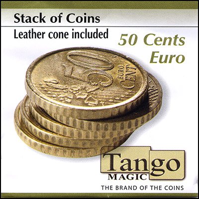 Pila de monedas de 50 céntimos de euro