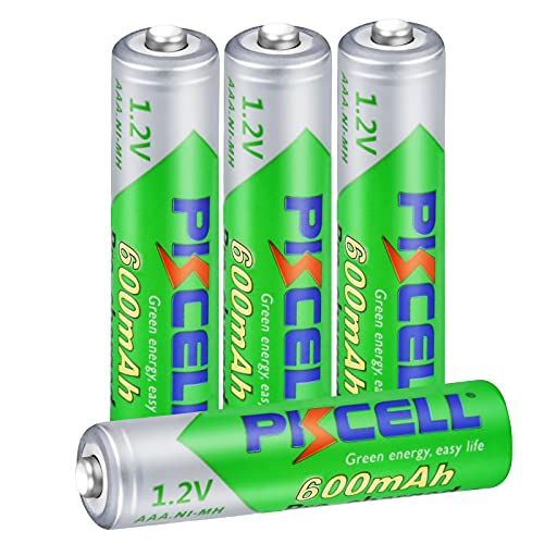 Pilas AAA Recargables Precargadas NIMH 1,2V 600mAh para Teléfono Fijo,Lámparas Solares,Paquete de 4,PKCELL