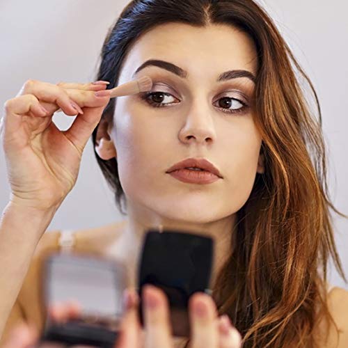 Pincel de Maquillaje 4 en 1 Cepillo Retráctil Brochas de Maquillaje Multifuncionales Cepillos Cosméticos Portátil Cepillo de Belleza para Viajes Diarios (Rosa)