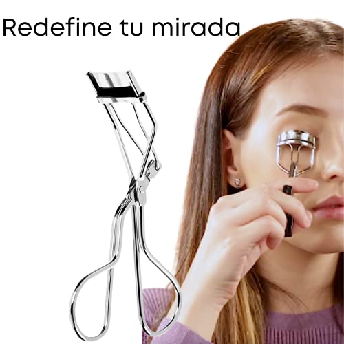 Pinzas Cejas BRICOSIMA Rizador de Pestañas, Tijera Peine para Recortar Cejas, Dos Pinzas de Depilar, Espejo de Mano