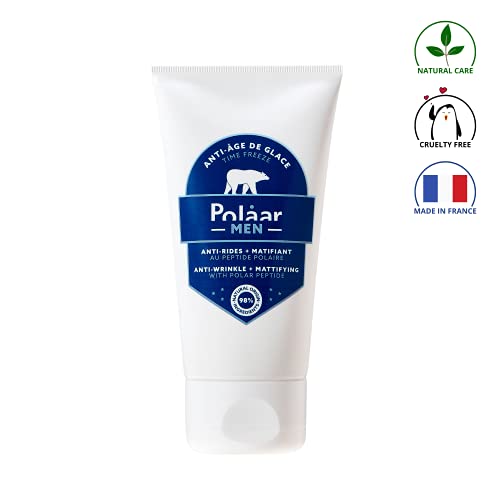 Polåar Men - Anti-edad De Hielo, Cuidado Facial Antiarrugas Y Matificante Con Péptido Polar - 50 Ml - Diaro - Antienvejecimiento - Hombre - Después Del Afeitado - 98% Natural, Vegano - After Shave