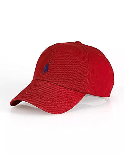 Polo Ralph Lauren Gorra de bola de algodón de los hombres, Rojo(5007)/Azul marino, talla única