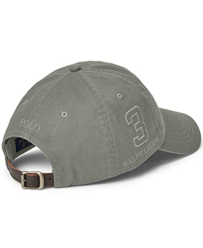 Polo Ralph Lauren Gorra deportiva de golf para hombre con correa de cuero, Gris (6015)/Gris, talla única