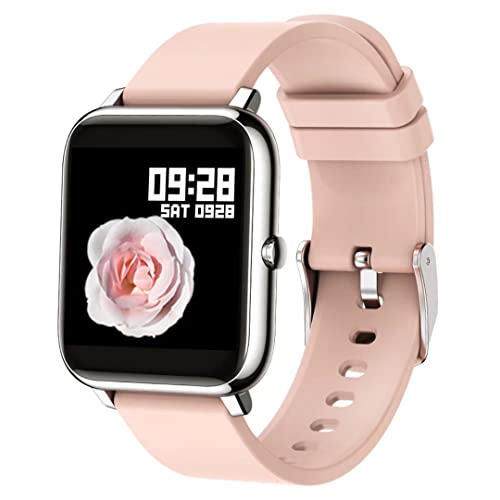 Popglory Reloj Inteligente Mujer, Smartwatch con Oxígeno Sanguíneo Presión Arterial Frecuencia Cardíaca, Pulsera Actividad Impermeable IP67 para Hombre Mujer para Android iOS