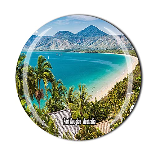 Port Douglas Australia - Imán para nevera (cristal, recuerdo turístico), diseño de recuerdo