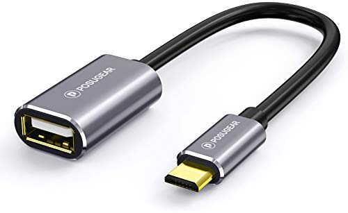 POSUGEAR Cable OTG, Adaptador Micro USB 2.0 Macho a USB Hembra para Samsung Galaxy S7/S6, Galaxy Note 5,Google Nexus et Android Smartphones/Tablettes