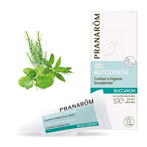 Pranarôm Labiarom Gel bucodental, confort e higiene buco-dental, contiene AEQT con propiedades calmantes y reparadoras, con aceites esenciales, 15 ml