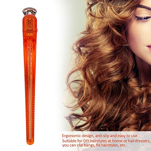 💌Presente romántico💌horquillas pelo mujer, Boquite Pinza de peluquería Agarre para el Cabello Plástico DIY Peinados Peluquerías(Orange)