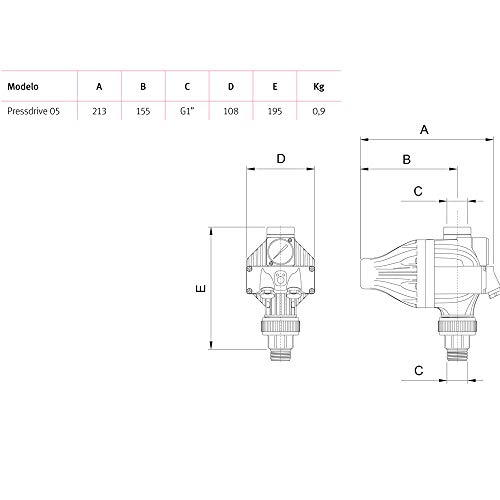 PRESSCONTROL PRESSDRIVE 05 ESPA para Bomba DOMESTICA (Press Control) prescontrol