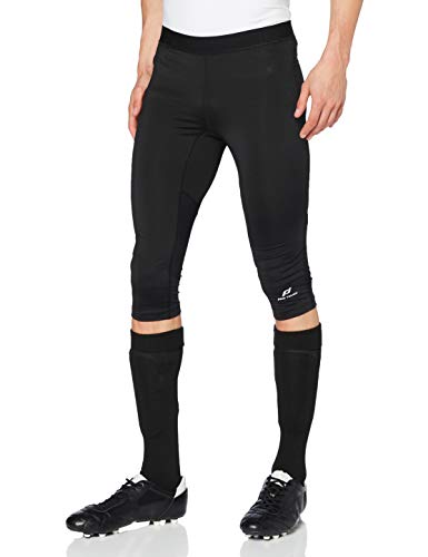 Pro Touch Castel 3/4 Tights Mallas para Hombre, Negro, Negro y Amarillo, Small