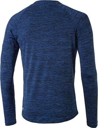 Pro Touch Rylungo II - Camiseta Larga para Hombre, Hombre, Camisa de Manga Larga, 257970, Melange/Blue Royal, Small