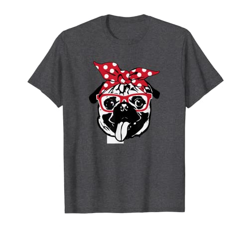 Pug Dog Hound Silhouette Gafas de sol Camiseta