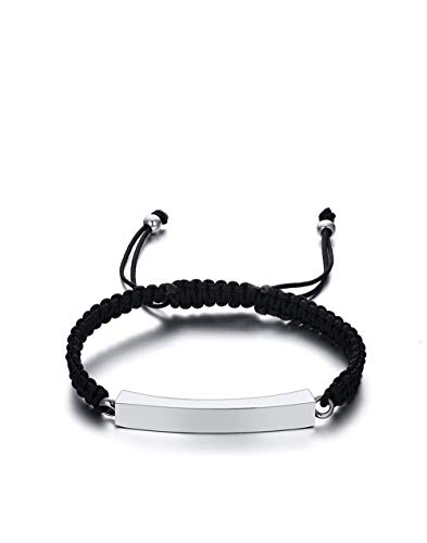 Pulsera De Cenizas De Cremación,Joyería De Cremación Cadena De Cuerda Negra Puños De Pareja Pulsera Conmemorativa Urna Ashes Locket Holder para Mascota Pulsera De Recuerdo Humano Mujeres Hombres