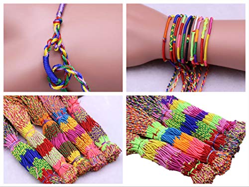 Pulsera de la Amistad 100 Piezas - Pulseras Trenzadas Coloridas de la Amistad para Usted y Sus Amigos - Pulsera de los Mejores Amigos