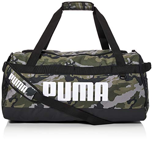 PUMA Challenger Duffel Bag M Bolsa Deporte, Unisex Adulto, Forest Night/Camo AOP, OSFA