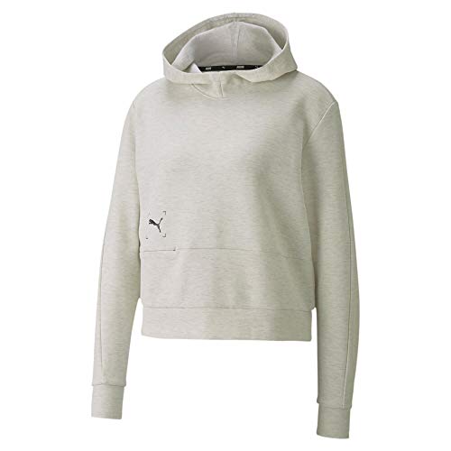 PUMA Nu-tility Hoodie Sudadera, Mujer, Blanco (White Heather), M