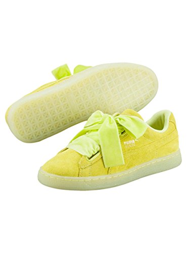 Puma Suede Heart Velvet Rope, Zapatillas para Mujer, Yellow, 40.5 EU