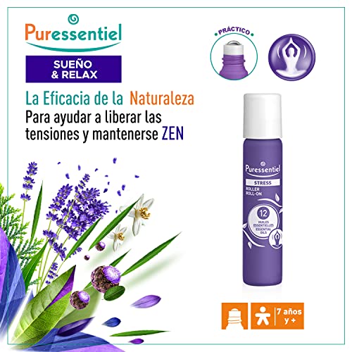 Puressentiel - Sueño & Relax - Roller Anti-Estrés con 12 Aceites Esenciales - 100% puros y naturales - Ayuda a liberar la tensión y calma la mente - 5ml