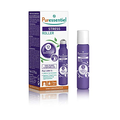 Puressentiel - Sueño & Relax - Roller Anti-Estrés con 12 Aceites Esenciales - 100% puros y naturales - Ayuda a liberar la tensión y calma la mente - 5ml