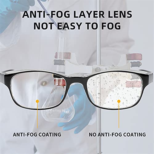 QCLU Gafas de seguridad para mujeres y hombres, gafas de polen gafas gafas de fiebre de heno, lentes claras con características de protección de ojos ligeras anti-azul anti-polen, protectores laterale