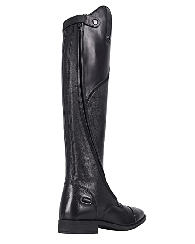 QHP Botas de equitación de piel para mujer Tamar Adult, color Negro, talla 39 EU