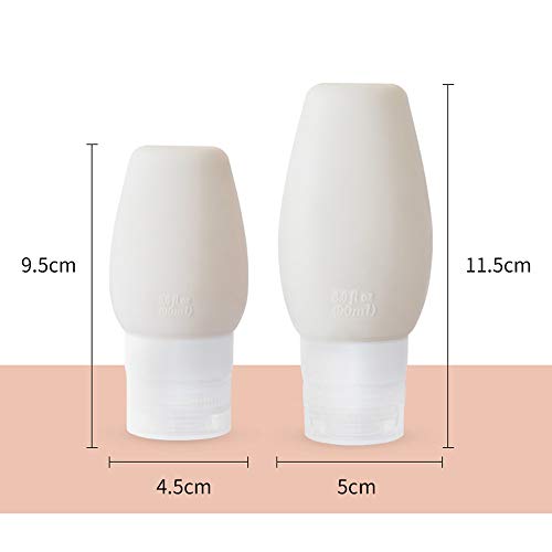 QQDL Leak Proof Travel Bottles,Travel Bottles,Travel Bottles Set,Silicone Travel Bottle,Portable,Leakproof,Refillable,for Cosmetics,Shampoo,Lotion,Conditioners,Cream,Perfume,Squeezable Containers,