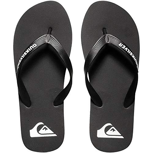 Quiksilver Molokai-Flip-Flops For Men, Zapatos de Playa y Piscina Hombre, Negro (Black/Black/White Xkkw), 45 EU