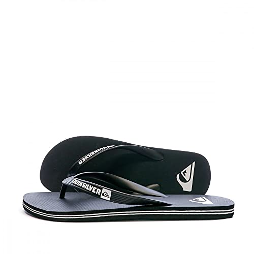 Quiksilver Molokai-Flip-Flops For Men, Zapatos de Playa y Piscina Hombre, Negro (Black/Black/White Xkkw), 45 EU