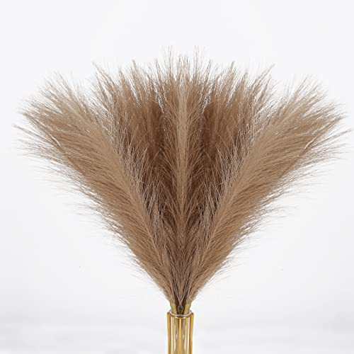 RADCANE 6PCS Pampas Grass Hierba de Pampas Artificiales Plantas Artificiales Decorativas Ramo de Flores Secas Hierba Artificial Plumas Decoracion para Hogar Balcón Bodas Jarrones