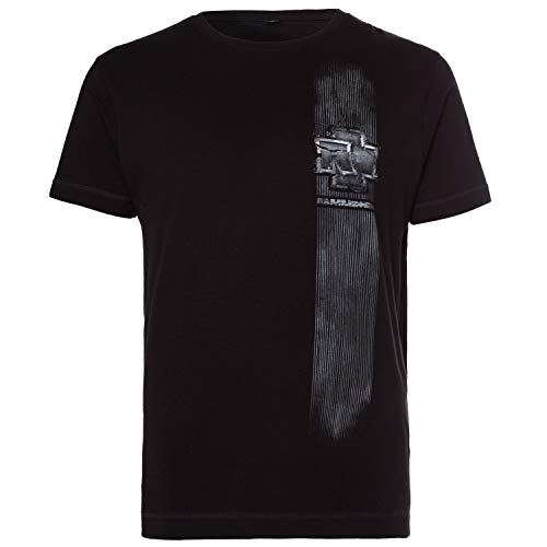 Rammstein – Camiseta para Hombre con Logotipo de Broken y Banda Oficial de Merchandise en Negro con Estampado Frontal y Trasero Multicolor Negro M