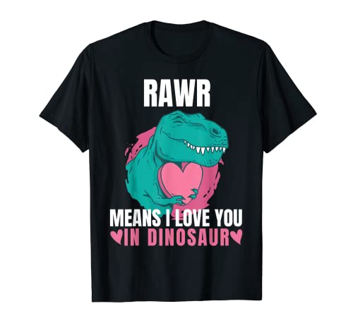 Rawr significa que te amo en dinosaurio lindo T-Rex Valentine Love Camiseta