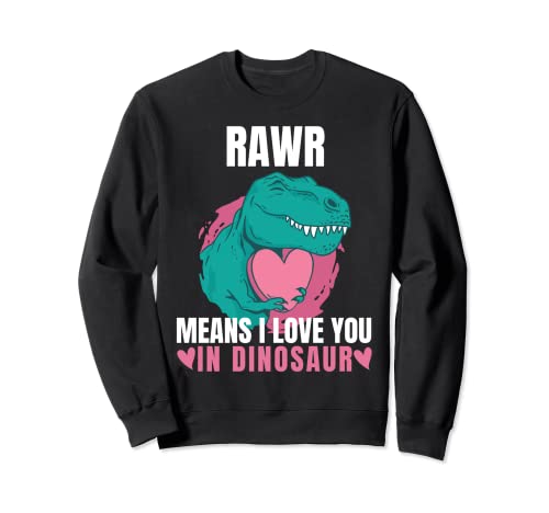 Rawr significa que te amo en dinosaurio lindo T-Rex Valentine Love Sudadera