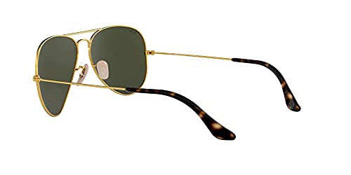 Ray-Ban Aviator Large Metal, Gafas de sol para Hombre, Dorado (Green Classic), 62