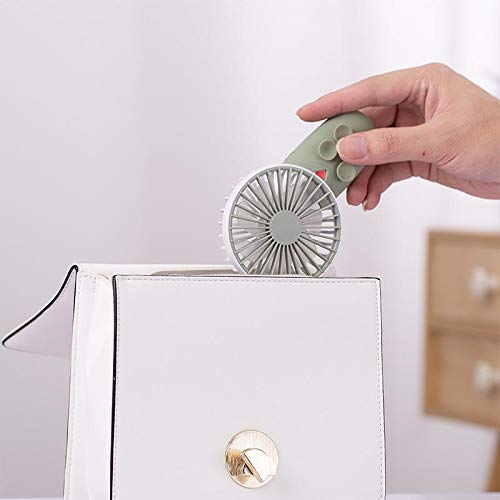 Rayber Mini ventilador USB verde abs USB ventilador con ventosas pequeño 180 ° ángulo de ajuste de ángulo para el hogar, deportes, viajes, actividades al aire libre, escritorio, dormitorio, etc.