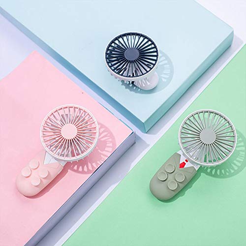 Rayber Mini ventilador USB verde abs USB ventilador con ventosas pequeño 180 ° ángulo de ajuste de ángulo para el hogar, deportes, viajes, actividades al aire libre, escritorio, dormitorio, etc.