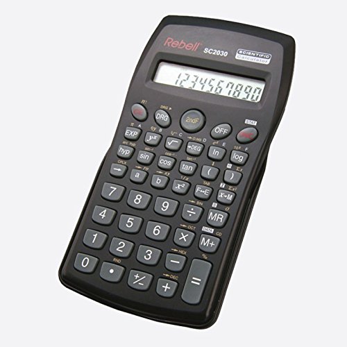 Rebell SC2030 - Calculadora científica (Bolsillo, calculadora científica, 10 dígitos, 1 línea, Batería, Negro)