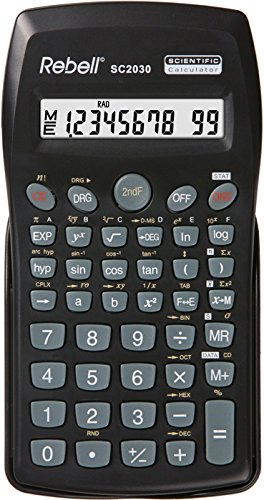 Rebell SC2030 - Calculadora científica (Bolsillo, calculadora científica, 10 dígitos, 1 línea, Batería, Negro)