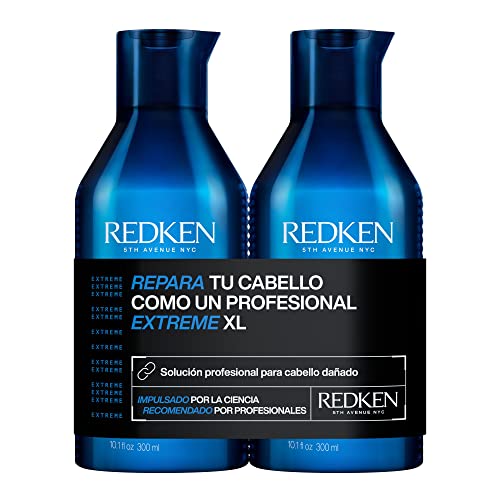 Redken | Champú y Acondicionador Reparador con Proteínas para Cabello Dañado, Extreme, Formato 500 ml