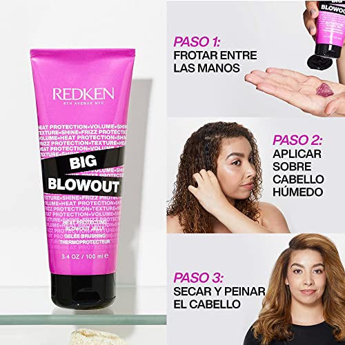 Redken | Protector térmico en Gel Efecto Volumen Para todo tipo de Cabello, Big Blowout, 100 ml