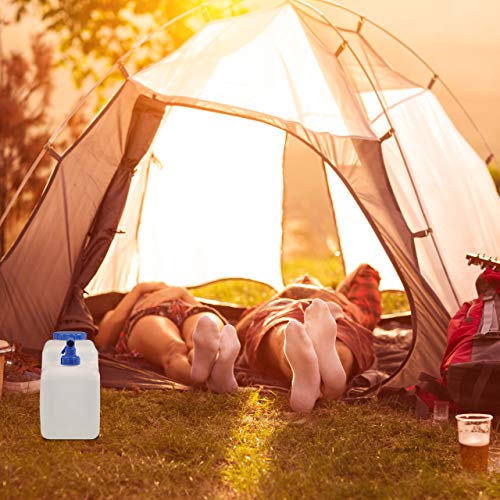 Relaxdays Bidón de Agua con Grifo, Tapa de Rosca, Garrafa XL, Camping, 12L, Sin BPA, 1 Ud, Blanco, 12 L