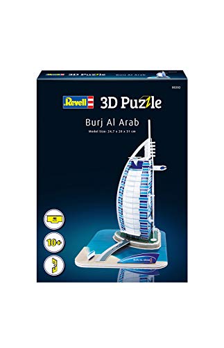 Revell- Burj Al Arab, Altura 31,0cm 3D Puzzle, Multicolor (00202)