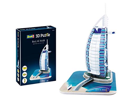 Revell- Burj Al Arab, Altura 31,0cm 3D Puzzle, Multicolor (00202)