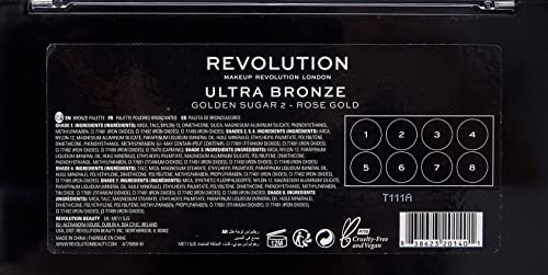 Revolution Beauty20140 Ultra Blush Palette Golden Sugar 2 Rose Gold