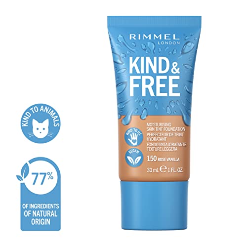 Rimmel Kind & Free Base de Maquillaje, Tono 150 Rose Vanilla, 30 ml